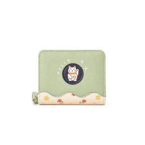 Lucky Cat <span class=keywords><strong>กระเป๋า</strong></span>สตางค์ทรงสั้นของผู้หญิง,<span class=keywords><strong>กระเป๋า</strong></span>สตางค์มีช่องใส่เหรียญเงินบัตรมีช่องใส่ของ - Product Image 6