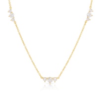 Milskye esprit bijoux de fiançailles pour femmes 925 argent 18k or diamant yard style collier