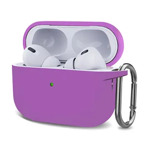 Airpods Pro 2代多色硅橡胶软耳机保护壳带扣耳机盖