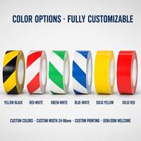 Cinta de Advertencia de Seguridad de PVC/PE de Color Personalizado, Resistente al Agua y al Calor, 0.15mm de Grosor, Protección UV, Rollo de Barrera para Pisos con Peligros