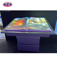 Sistema de software de proyector interactivo 3D Digital Flipbook Proyección de libro virtual para equipo de publicidad de restaurante