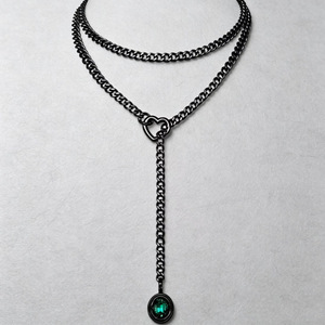 Nouveau Collier en Acier Inoxydable avec Boucle Cœur et Cristal Géométrique, Style Simple et Polyvalent, Tendance Printemps, Populaire en Europe et aux États-Unis, pour <span class=keywords><strong>Photos</strong></span> <span class=keywords><strong>de</strong></span> Rue - Product Image 2