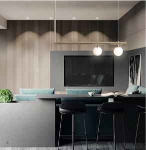 Accessorio creativo postmoderno lampadario <span class=keywords><strong>a</strong></span> sfera di vetro lungo Design moderno per il ristorante Cafe soggiorno con fonte di alimentazione AC - Product Image 4