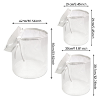 Sac filtrant cylindrique en nylon de qualité alimentaire, 220 microns, 5 gallons, entièrement en maille avec fermeture éclair, pour l'extraction de glace, d'eau, de résine végétale et de hashish