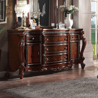 Nouvelle Arrivée - Design Américain - Meubles de Chambre à Coucher de Luxe - Lit à Baldaquin en Bois Massif Sculpté - Lit King Size - Ensemble de 5 Meubles