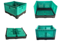 Bac à palettes ventilé 1200x1000x810 mm, grand bac de stockage pliable en plastique pour légumes et fruits