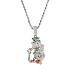 Colgante de cobre con circonitas para hombre, diseño de monedero de dólar con bastón de <span class=keywords><strong>caballero</strong></span> - Product Image 6