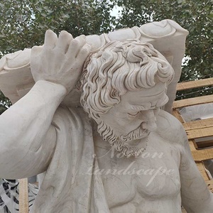 Tùy Chỉnh Ngoài Trời Vườn Chất Lượng Cao Tay Chạm Khắc Bằng Đá Cẩm Thạch Hình Người Đàn Ông Bức Tượng Điêu Khắc Đá Khắc La Mã Cột Trụ Cột Giá - Product Image 2