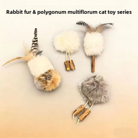 Jouet pour chat en fourrure de lapin, jouet à mâcher en Silvervine pour le soin dentaire des chats, accessoires de rechange pour jouet auto-entretenant Snuggle Kick