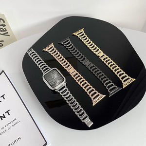 Di lusso in acciaio inox metallizzato cinturino in diamante per Iwatch serie 7 8 <span class=keywords><strong>Band</strong></span> per Iwatch 38 40 41 42 44 45MM braccialetto - Product Image 2