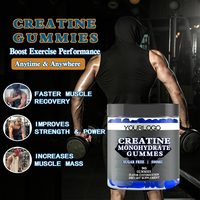 ODM/OEM Label Pribadi Vegan Bebas Gula Creatine Monohydrate Alami Rasa Blueberry Permen Jeli untuk Pertumbuhan dan Kekuatan Otot Dewasa