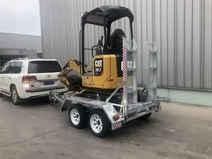 Doble ejes de remolques para digger transporte excavadora remolques de remolque