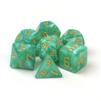 Lot de 7 dés polyédriques D20 en acrylique perlé Macaron pour jeux de rôle