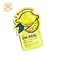 Masque facial en feuille de forme spéciale personnalisé, style coréen, vente chaude en Chine, emballage en sachet