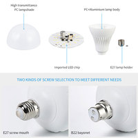 Lampe d'urgence rechargeable DC/AC à usage résidentiel, en matériau PC, ampoules LED simples B22 E27, certifiée CE, vente chaude de l'usine chinoise