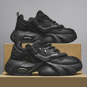 Zapatillas Casuales de Hombre de Caña Alta con Parte Superior Transpirable de Malla y PU, Suela de Goma Grande Estilo Dad, Características Flexibles para Caminar - Product Image 5