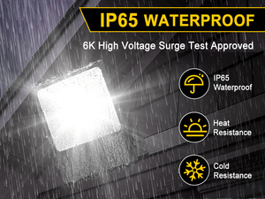 ไฟส่องสว่าง LED 300W IP66 อลูมิเนียม สำหรับติดตั้งภายนอกอาคาร สวน ผนัง แสงเดย์ไลท์ 5000K ความสว่างสูง แสงกระจายกว้าง - Product Image 6