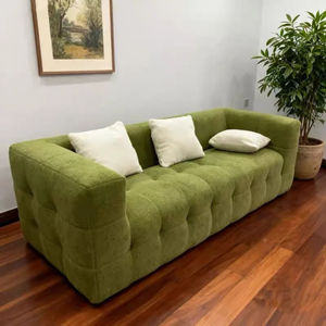 Canapé sectionnel deux places contemporain en velours pour petites entreprises, compressé sous vide, pour bureau à domicile, gris foncé de haute qualité, livraison gratuite - Product Image 3