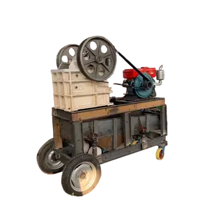 Small Mobile Diesel Engine Rock Jaw Crusher