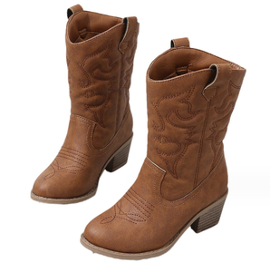 Nouvelles Arrivées Bottes d'Hiver en Caoutchouc et Peau de Porc pour Enfants, Bottes de Cowboy Personnalisées, Bottines pour Filles, Chaussures pour Garçons - Product Image 1