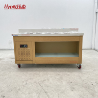 Réfrigérateur de station de condiments pour fondue à refroidissement direct en acier inoxydable, vitrine de sauce à tremper Malatang pour usage commercial