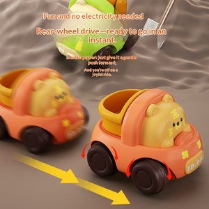 Voiture jouet portable éducative en ABS, modèle de véhicule d'ingénierie mini-<span class=keywords><strong>pompier</strong></span>, avec fonction de friction, motif animal de <span class=keywords><strong>dessin</strong></span> <span class=keywords><strong>animé</strong></span> mignon - Product Image 3