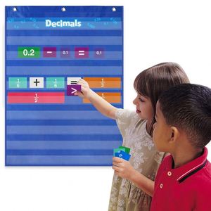 Juego de Tableros de Pared Transparentes de Poliéster: Tabla de Puntuaciones, Tabla Decimal, Tarjetas de Relaciones Proporcionales y Fracciones, y Tabla de Números Colgante - Product Image 2