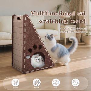 Factory Price Foldable Cat <b>Bed</b>, Premium Acoustic Felt Soundproof Cat <b>Cave</b> Customizable for Small Space & Balcony - Product Image 3