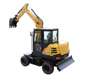 Factory Price <b>Wheel</b> Excavator 6.5ton SY65W Small Excavator with Attachments - Product Image 4