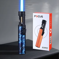 Briquet à Jet Direct Flamme Bleue au Butane – Design Unique et Créatif, Durable, Idéal pour l'Extérieur, Cadeau de Poche, Nouveauté Classique