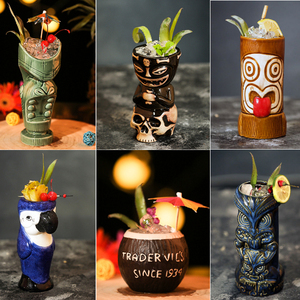 Venta al por Mayor de Tazas TIKI de Hawái con Diseños Únicos para Bar de Cócteles, Vasos de Chupito, Tazas de Cerámica para Cócteles Tiki - Product Image 6