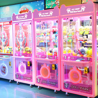 Machine à griffes mini-arcade personnalisée à monnayeur avec garantie d'un an, en anglais, pour peluches dans les centres de jeux