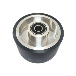 Ruedas recubiertas de poliuretano personalizables Ruedas de silicona de goma PU con núcleo de metal de acero inoxidable de aluminio con rodamiento - Product Image 5