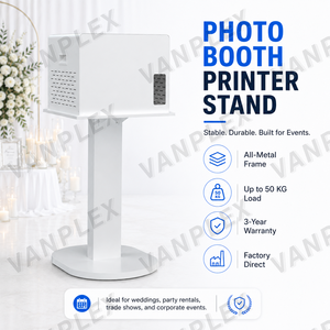 Support de photomaton <span class=keywords><strong>en</strong></span> métal pour <span class=keywords><strong>iPad</strong></span> avec anneau lumineux et imprimante photo pour <span class=keywords><strong>iPad</strong></span> de 10,2 à 13 pouces – Machine de photomaton pour selfies <span class=keywords><strong>en</strong></span> gros - Product Image 1