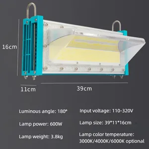 600W Blue Red White 4000K Cyan Green Outdoor Fishing Lure Fish Lamp Attract Squid Flood Lights Over Water