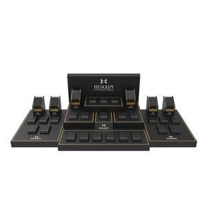 Giá đỡ trưng bày đồng hồ bằng da PU, thiết kế tùy chỉnh, màu đen mờ, mặt sau ngắn, dành cho 30 chiếc đồng hồ, dùng trong triển lãm, hội chợ thương mại, cửa hàng trang sức. - Product Image 1