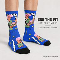 Chaussettes personnalisées OEM pour adultes, en polyester/nylon/coton/bambou/laine, résistantes aux déchirures, séchage rapide, sans couture, impression 360°, chaussettes ras du cou