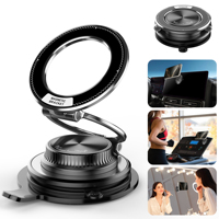 Nouveau Support Magnétique Pliant 2025 pour Téléphone de Voiture – Support Mobile à Ventouse pour Pare-Brise et Tableau de Bord