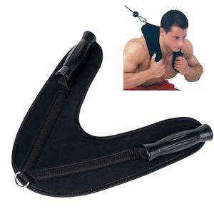 腹部クランチストラップアブエクササイズプルハーネスショルダーストラップベルトナイロンホームバーベルジム機器アクセサリー - Product Image 1