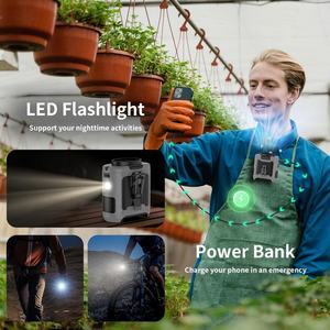 Ventilateur Socool 10000mAh Portable Multifonction Rechargeable Électrique Mini Ventilateur de Camping Extérieur à Clip de Ceinture Lumière LED SOS Sans Balais - Product Image 4