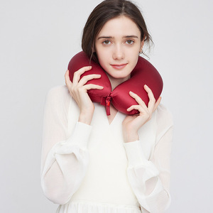 100% Mulberry Silk Neck <strong>U</strong> <strong>Pillow</strong> 19mm Comfortable Soft Memory Foam Portable Travel Nap <strong>Pillow</strong> Custom Cooling Outdoor Use Logo - Product Image 6