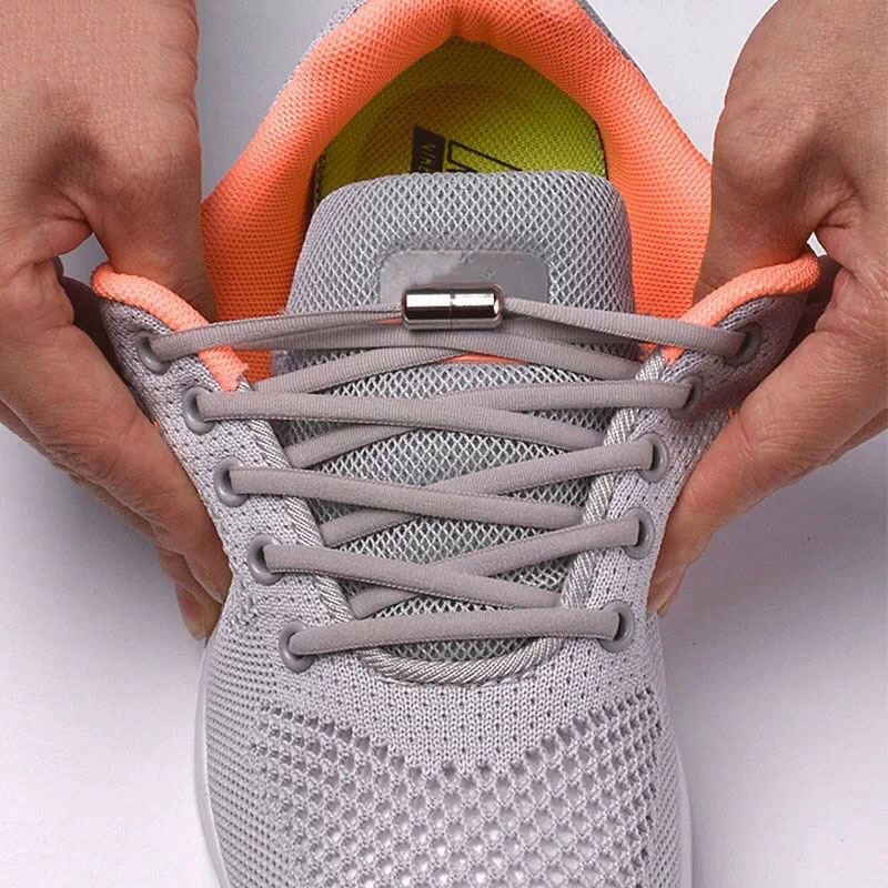 2021 1Pair No Tie Shoelaces Round Elastic Shoe Laces Sneakers Shoelace Quick Lazy Laces 21 Color Shoestring