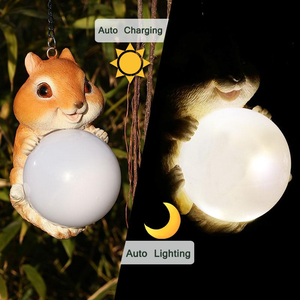 Sculpture en résine, lumière décorative solaire pour <span class=keywords><strong>jardin</strong></span> extérieur, statue de écureuil de <span class=keywords><strong>jardin</strong></span> solaire, lumière suspendue d'écureuil de <span class=keywords><strong>jardin</strong></span>, décoration de la maison - Product Image 3