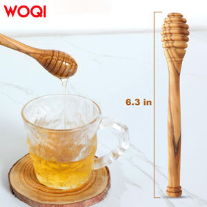 عصي عسل خشبية طويلة بمقبض صديقة للبيئة من WOQI، رائجة البيع بالجملة لهدايا حفلات الزفاف والمناسبات - Product Image 3