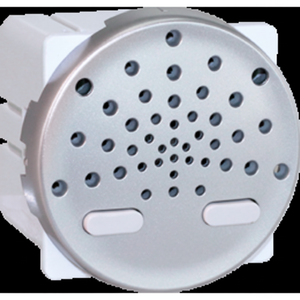 Bouton poussoir de sonnette argenté COMETE - Product Image 1