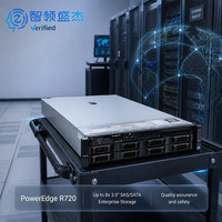 Server Rak 2U PowerEdge R720 Hemat Biaya, Mendukung Intel Xeon E5 2600 V1 V2 Dual CPU, Platform Perangkat Keras Dual Socket
