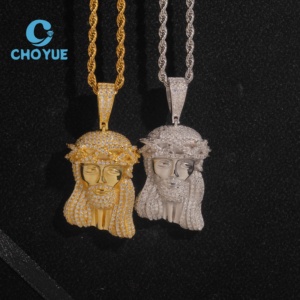 Colgantes Religiosos de Jesús de Plata de Ley 925 de Alta Calidad, Colección Hip Hop, Joyería Unisex con Incrustaciones de Diamantes, Certificado GRA - Product Image 4