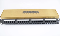 Cat6 Panel Patch 19 inci UTP 1U 24 port, dengan Keystone Jack Memuat penuh di rak dan konektor kabel menggunakan uji Saluran