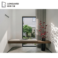 Ventana Fija de Aleación de Aluminio, Diseño Moderno, Uso en Hoteles, Certificación ISO, Ventana Panorámica Marca LONGUARD
