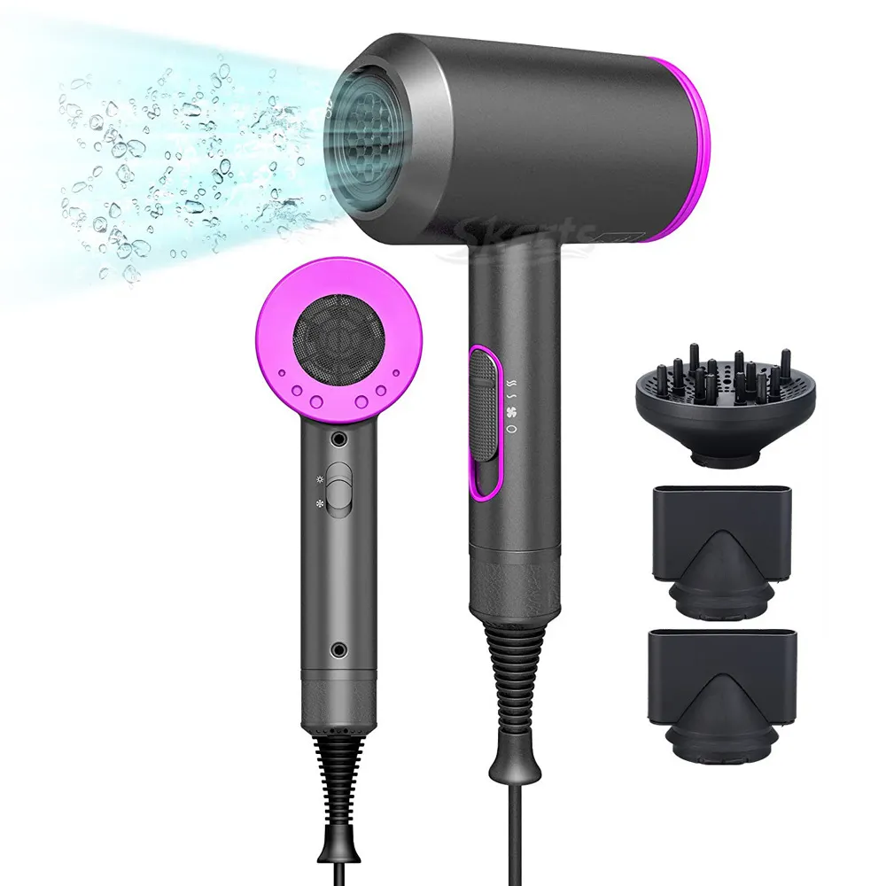 2000W Professional Fast Drying Portable 3 Heat Settings hot Strong Wind Travel Ionic Salon Hair Blow Dryer